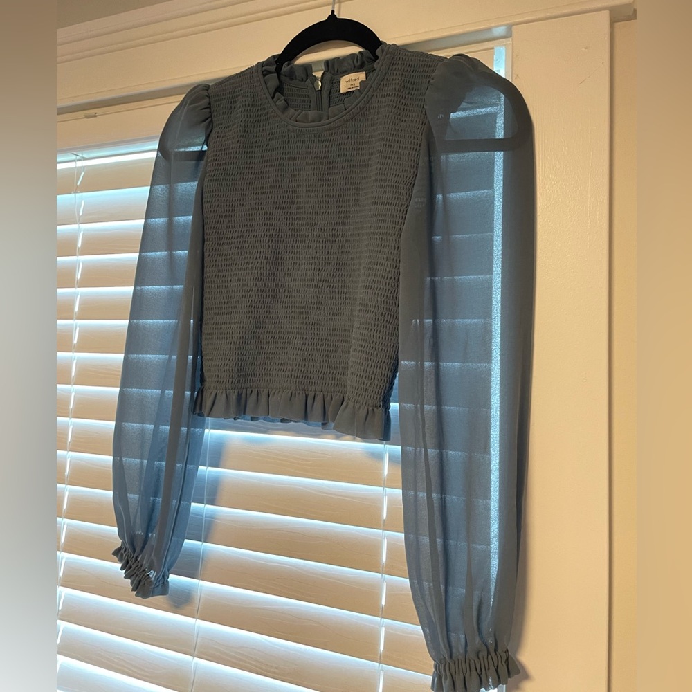 Wilfred Tempest blouse in green grey xxs as is